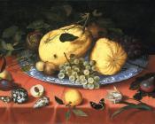 Fruit still life with shells - 安布罗修斯·博斯查尔特